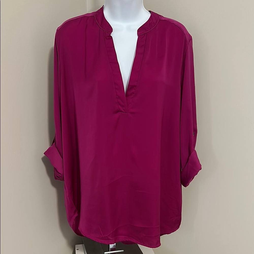 AWESOME By TRAMP V-Neck Tunic Blouse